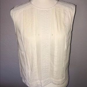 J.Crew Cropped Shell Top | Size 6 | Color: Ivory